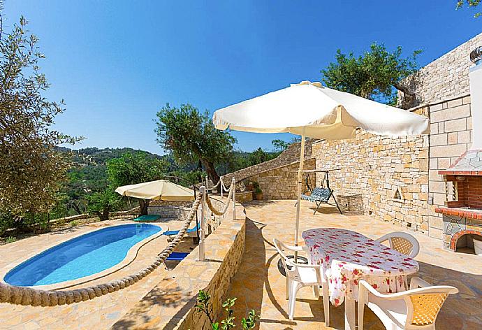 Private pool, multi-level terrace, outdoor seating and BBQ area . - Villa Francesca . (Photo Gallery) }}