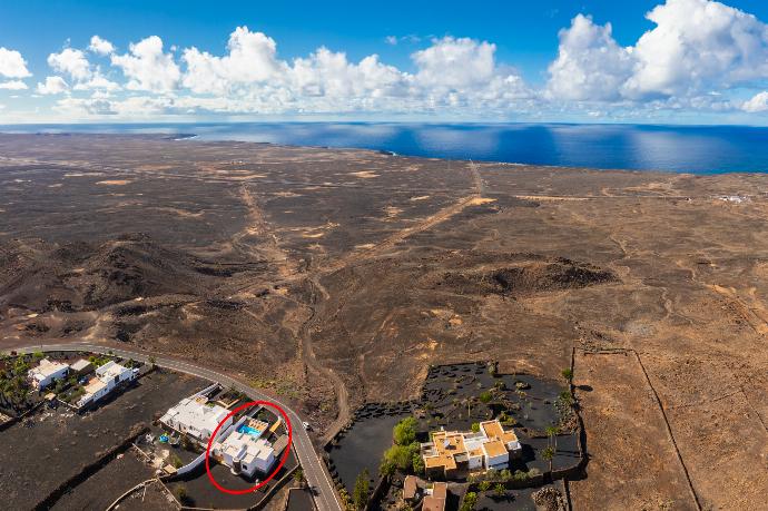Aerial view showing location of villa . - Villa Sol y Mar . (Photo Gallery) }}