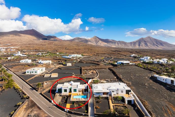 Aerial view showing location of villa . - Villa Sol y Mar . (Photo Gallery) }}
