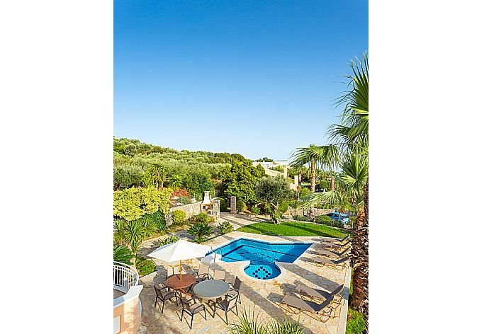 View of pool terrace from balcony . - Villa Astro . (Photo Gallery) }}