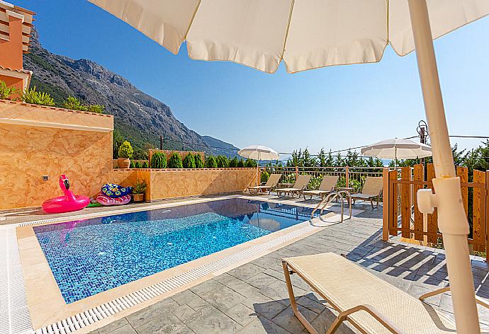 Private pool and terrace with panoramic sea views . - Villa Bacante . (Photo Gallery) }}