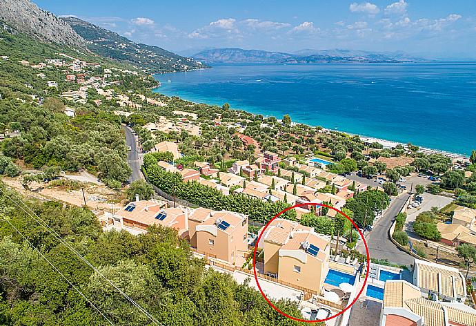 Aerial view showing location of Villa Aurora . - Villa Aurora . (Photo Gallery) }}