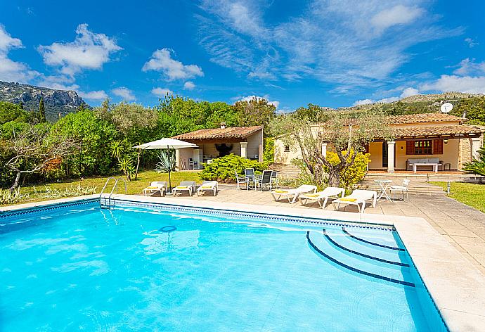 ,Beautiful villa with private pool and terrace with mountain views . - Can Fanals . (Photo Gallery) }}