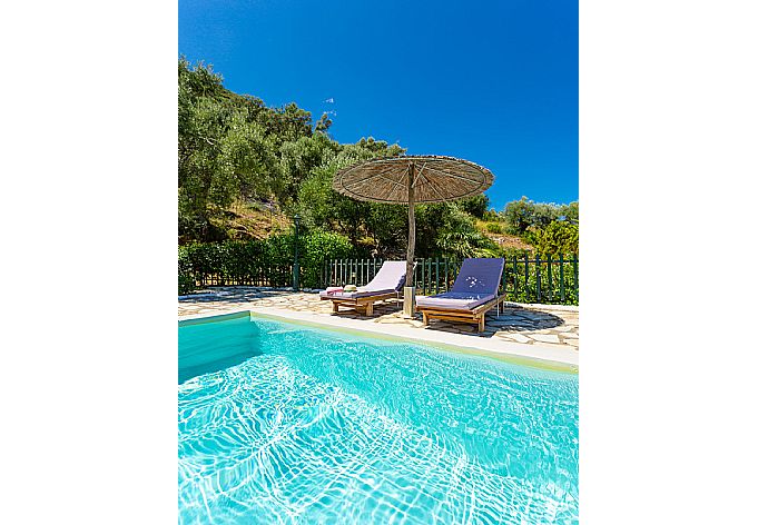 Private pool and terrace with panoramic sea views . - Villa Votsalo . (Photo Gallery) }}