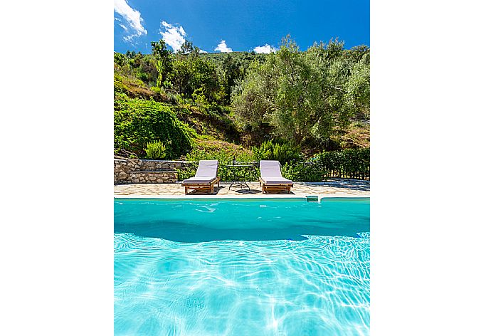 Private pool and terrace with panoramic sea views . - Villa Votsalo . (Photo Gallery) }}