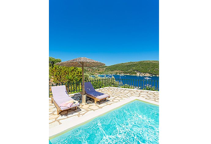 Private pool and terrace with panoramic sea views . - Villa Votsalo . (Photo Gallery) }}