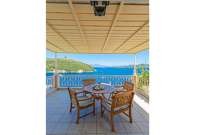 Sheltered balcony with panoramic sea views . - Villa Votsalo . (Photo Gallery) }}