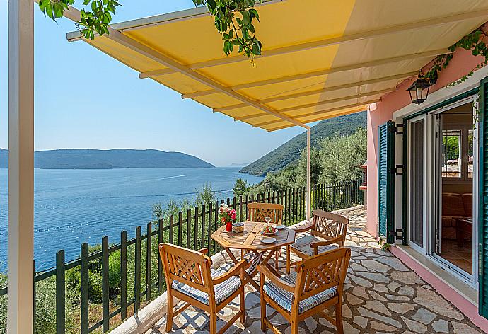 Sheltered terrace area with panoramic sea views . - Villa Thalassa . (Photo Gallery) }}