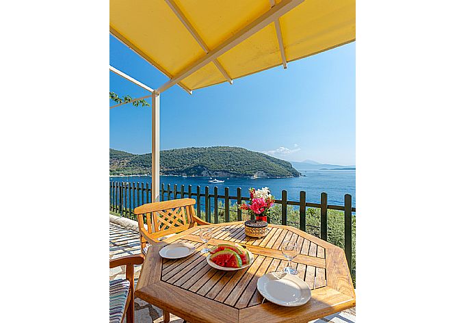 Sheltered terrace area with panoramic sea views . - Villa Thalassa . (Photo Gallery) }}