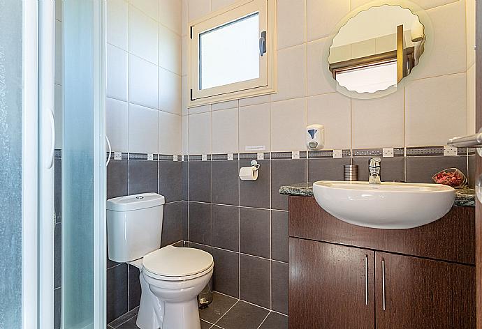 En suite bathroom with shower . - Villa Prodromos Dio . (Photo Gallery) }}