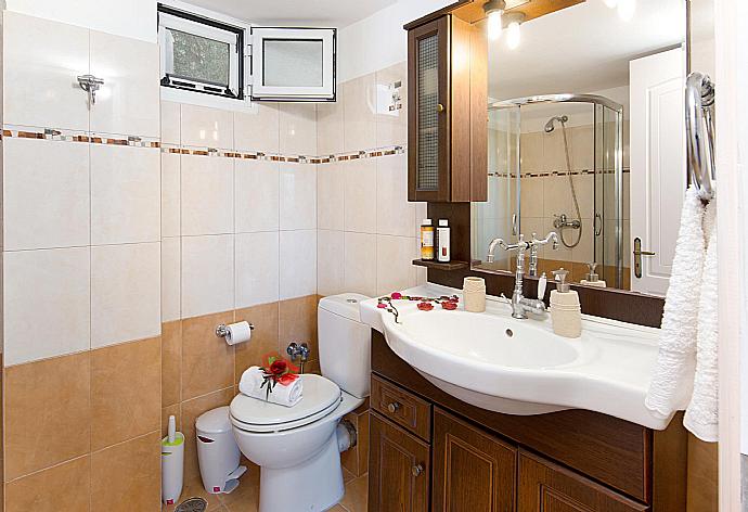 Bathroom with shower . - Villa Stephania . (Photo Gallery) }}