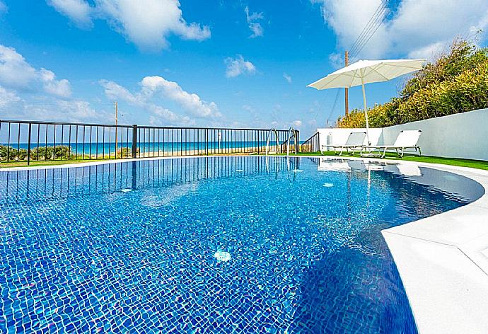 Private pool and terrace with panoramic sea views . - Villa Blue Diamond . (Photo Gallery) }}