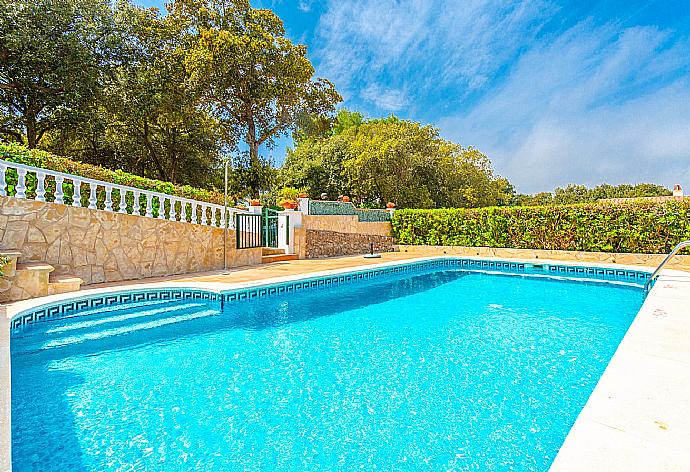 Private pool and terrace . - Villa Can Joan . (Галерея фотографий) }}