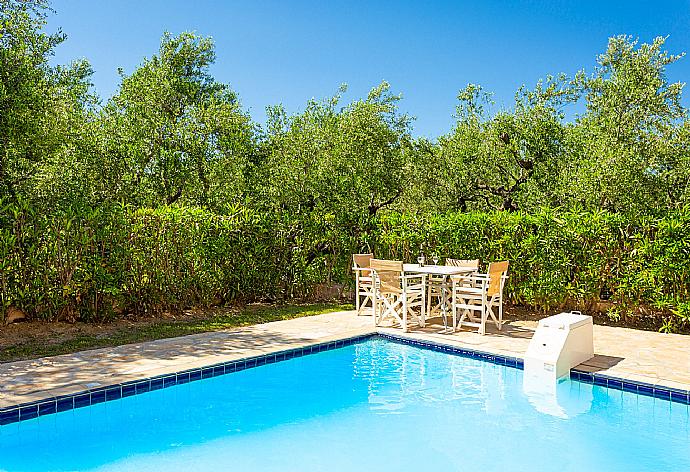 Private pool and terrace . - Villa Zozel . (Photo Gallery) }}