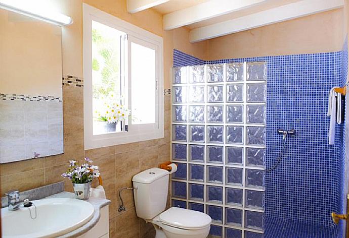 En suite bathroom with shower and W/C . - Villa Roca Nova . (Photo Gallery) }}