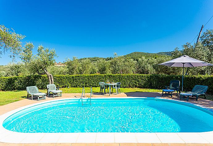 Private pool, terrace, and garden . - Villa Le Balze . (Galerie de photos) }}