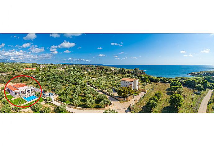 Aerial view showing location of Vatsa Beach Villa . - Vatsa Beach Villa . (Galerie de photos) }}