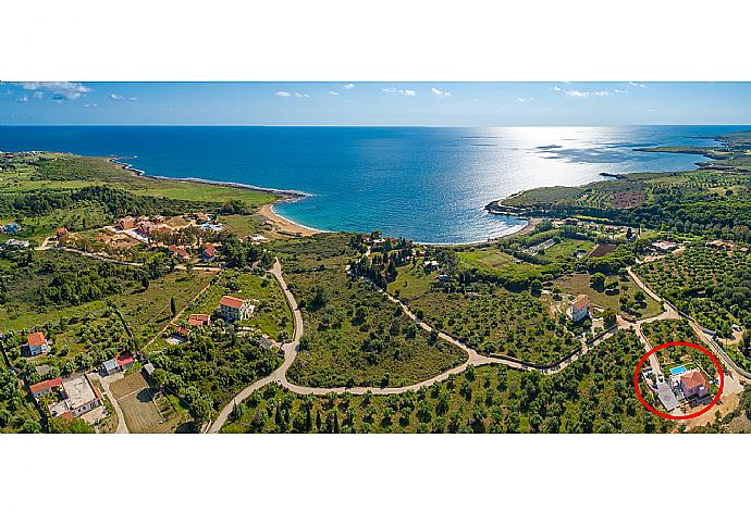 Aerial view showing location of Vatsa Beach Villa . - Vatsa Beach Villa . (Galerie de photos) }}