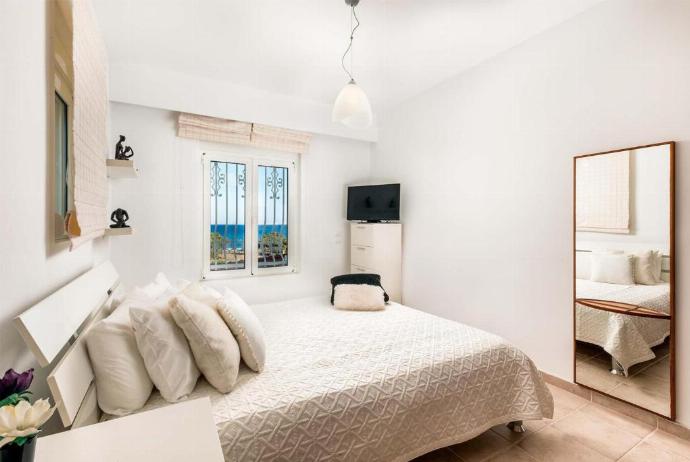 Double bedroom with A/C  . - Villa Pelagos Blue . (Photo Gallery) }}