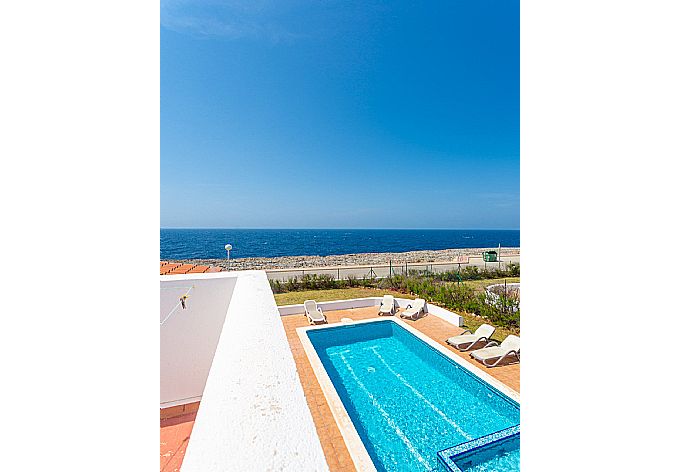 Private pool and terrace with panoramic sea views . - Villa Mar . (Galerie de photos) }}