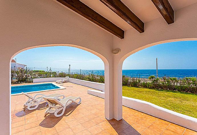 Sheltered terrace area with sea views . - Villa Concha . (Photo Gallery) }}