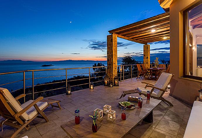 Beautiful sunset view from the terrace  . - Villa Diona . (Photo Gallery) }}