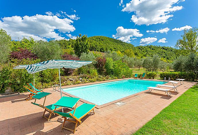 Private pool, terrace, and garden . - Villa Il Giulione . (Photo Gallery) }}