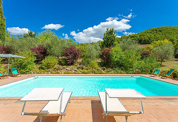 Private pool, terrace, and garden . - Villa Il Giulione . (Photo Gallery) }}