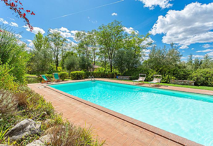 Private pool, terrace, and garden . - Villa Il Giulione . (Photo Gallery) }}