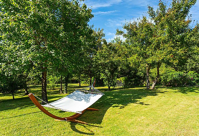 Garden area with hammock . - Villa Casale Federica . (Photo Gallery) }}