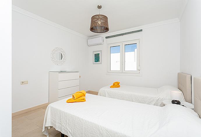 Twin bedroom with A/C . - Villa Diego . (Photo Gallery) }}