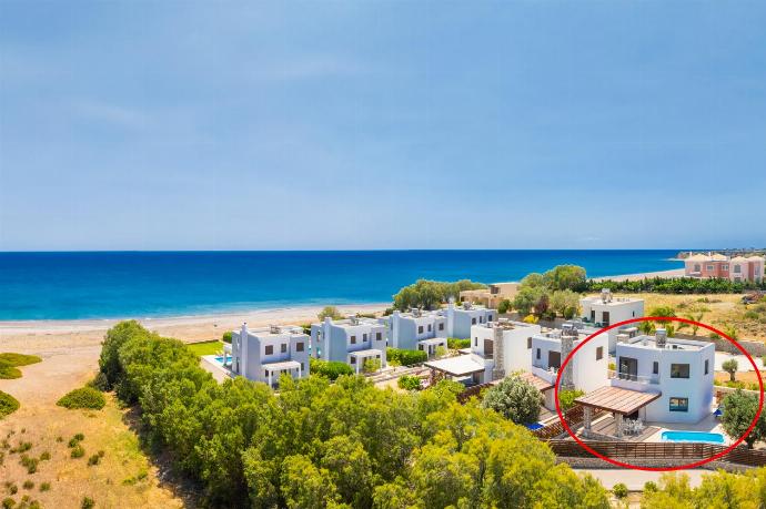 Aerial view showing location of villa . - Villa Dias . (Photo Gallery) }}