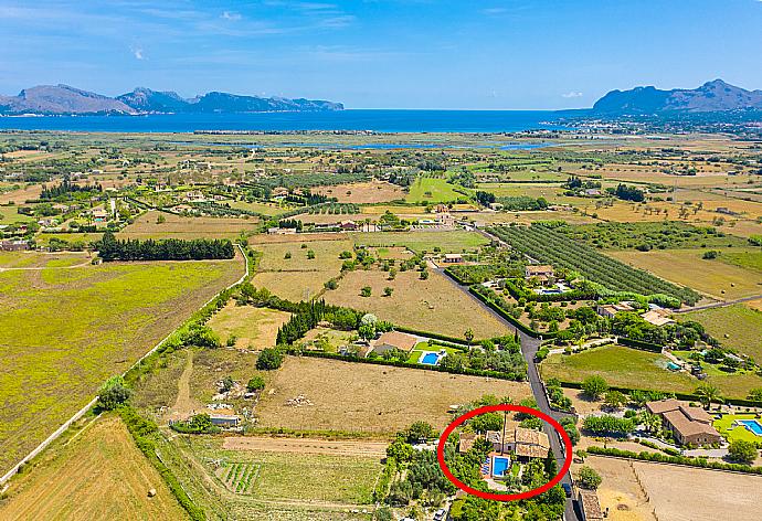 Aerial view showing location of Villa Cortijo . - Villa Cortijo 1 . (Photo Gallery) }}