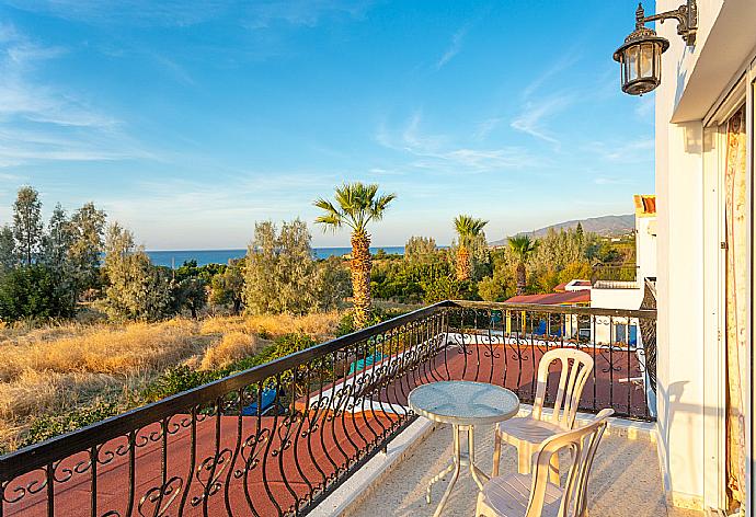 Balcony with sea views . - Argaka Sun Villa Tria . (Photo Gallery) }}