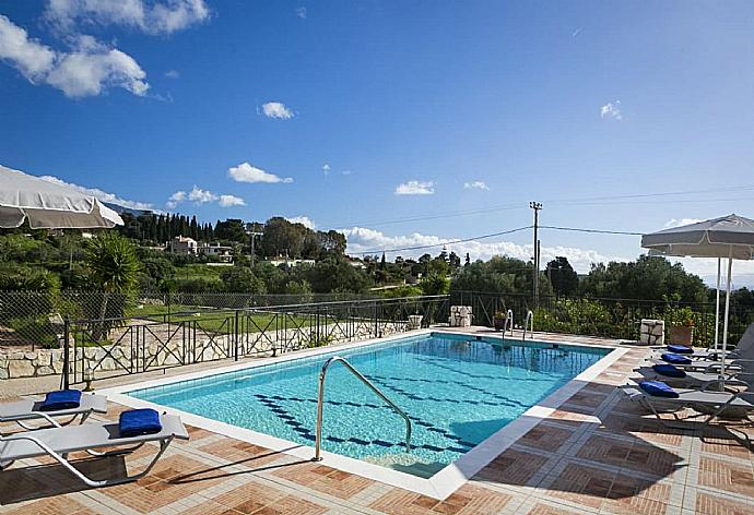 Private pool and terrace with sea views . - Rose Villa . (Photo Gallery) }}