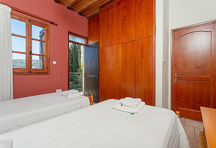 Twin bedroom with A/C and balcony access . - Villa Alexandros Palace . (Photo Gallery) }}