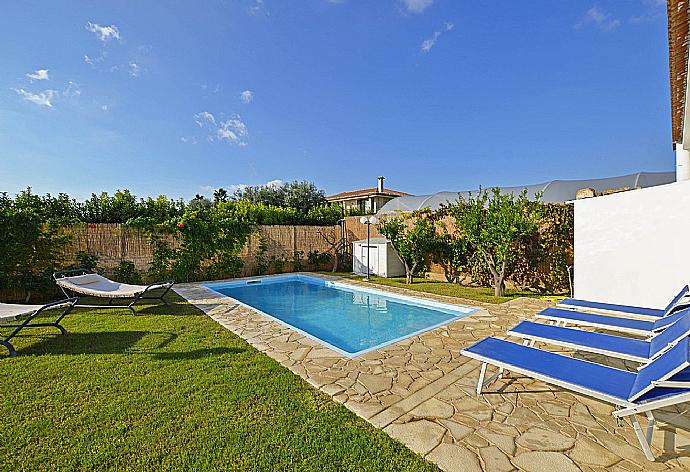 Private pool, terrace, and garden . - Villa Villino Blu . (Photo Gallery) }}