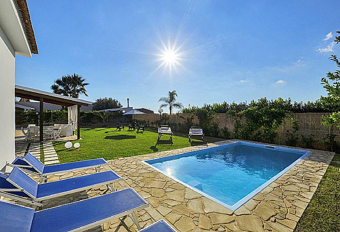 Private pool, terrace, and garden . - Villa Villino Blu . (Photo Gallery) }}