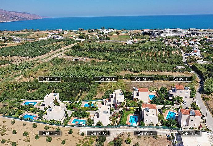 Aerial view showing location of Villa Selini 1 . - Villa Selini 1 . (Галерея фотографий) }}