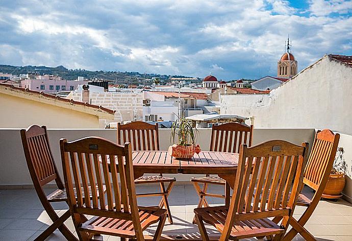 Beautiful terrace view with outdoor dining table  . - Lydias Maisonette . (Photo Gallery) }}