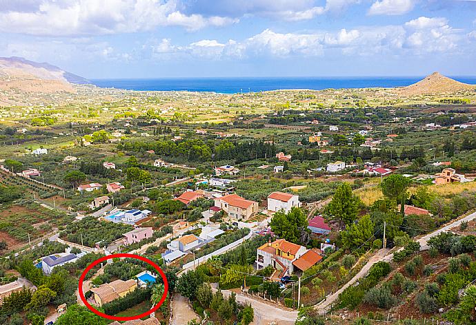 Aerial view showing location of Villa Gamma . - Villa Gamma . (Photo Gallery) }}