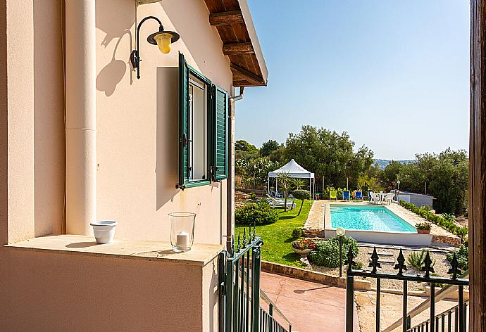 View of pool from terrace . - Villa Benjamin . (Photo Gallery) }}