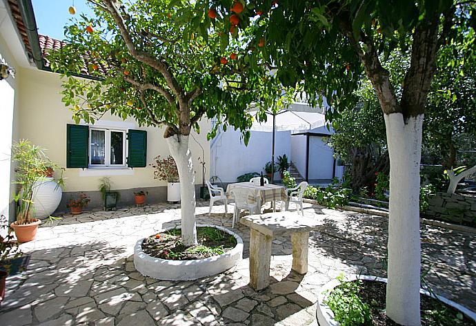 Private pool with terrace area . - Villa Kostas . (Photo Gallery) }}