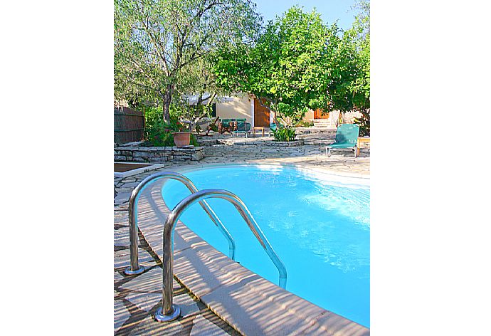 Private pool with terrace area . - Villa Kostas . (Photo Gallery) }}