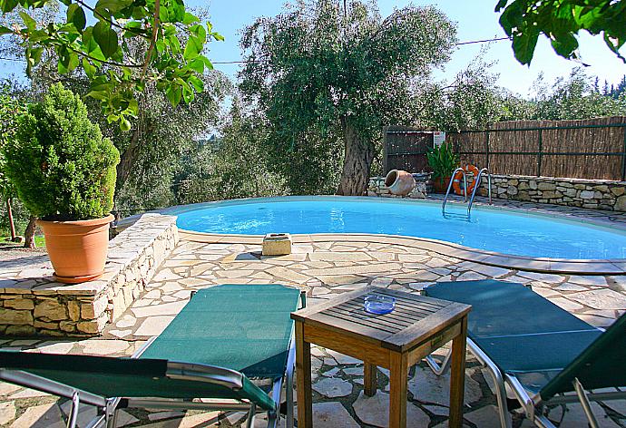 Private swimming pool with terrace area . - Villa Kostas . (Photo Gallery) }}
