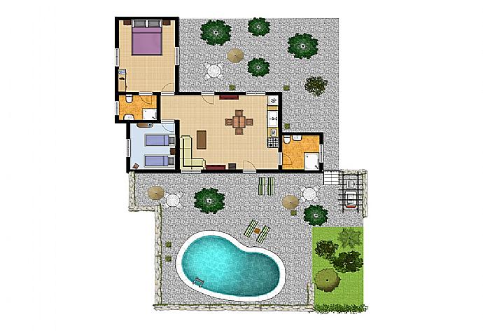 Floor Plan . - Villa Kostas . (Photo Gallery) }}