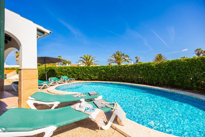 Private pool and terrace . - Villa Juana . (Photo Gallery) }}