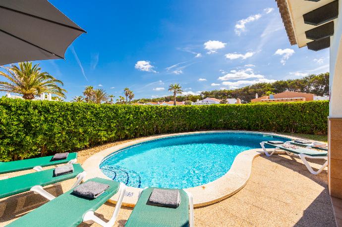Private pool and terrace . - Villa Juana . (Photo Gallery) }}
