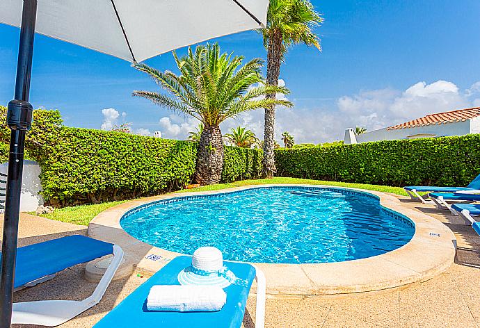 Private pool and terrace . - Villa Clariana . (Photo Gallery) }}