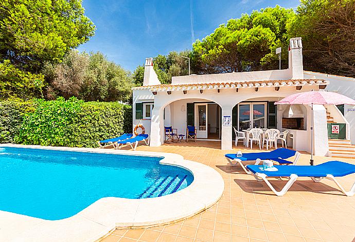 Beautiful villa with private pool, terrace, and large garden with sea views . - Villa Binibety . (Fotogalerie) }}